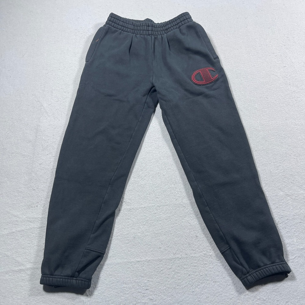 Champion‎ Joggers Men Small Regular Fit Black Athleisure Sweatpants Fleece